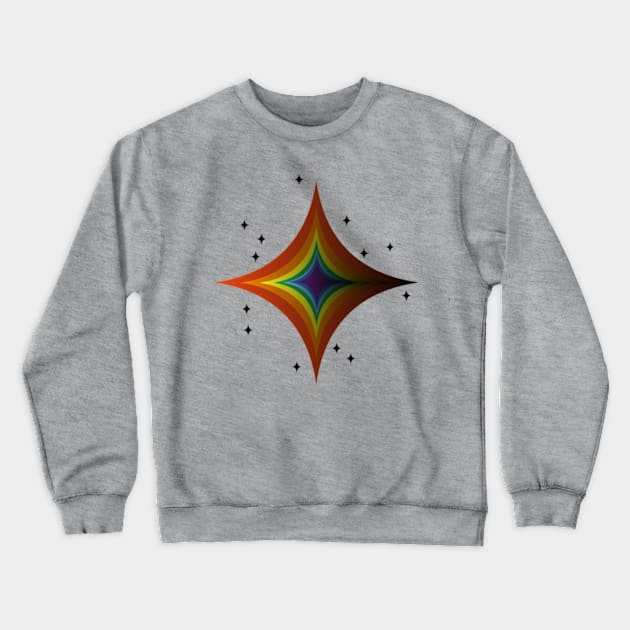 Rainbow star Crewneck Sweatshirt by SAMUEL FORMAS